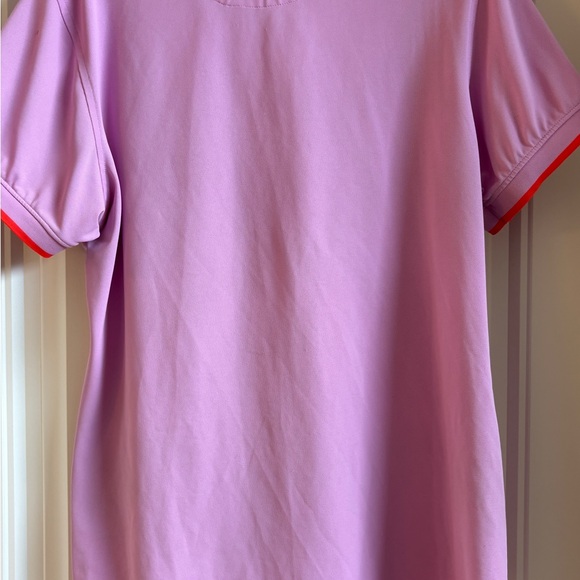Peter Millar Pink and Coral Golf Shirt, sz L - Picture 2 of 5